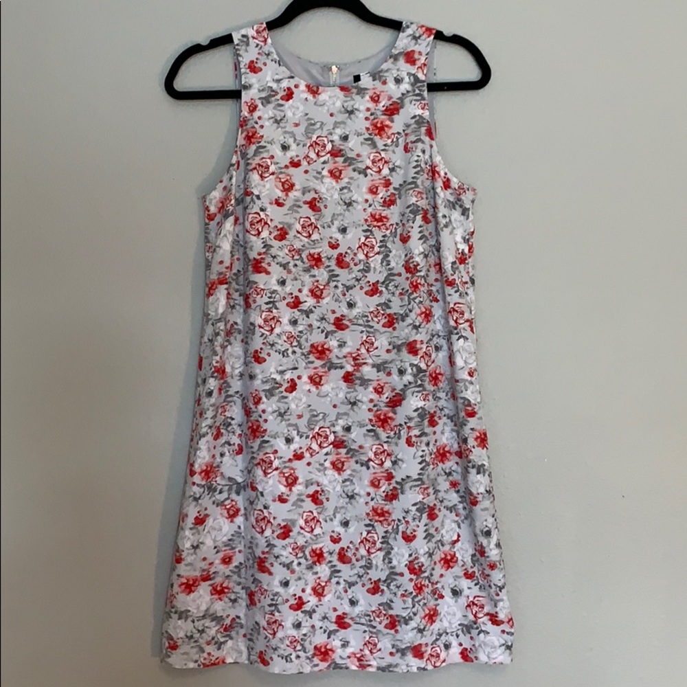 Gray floral dress